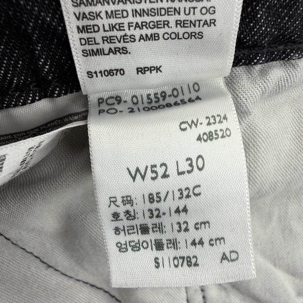 NWT Levis 559 Relaxed Straight Jeans Mens Big & Tall 52x29 Just Being Me Black - Picture 6 of 13